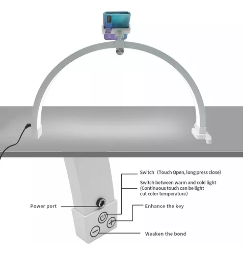 Lámpara De Mesa Para Manicura Lashista Luz Led Plegable-6