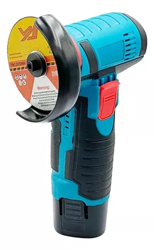 Mini Esmeril Amoladora Angular Inalambrica 2 Baterias Color Azul Frecuencia 1-0