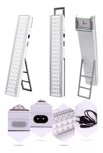 Pack X3 Lámpara De Emergencia Recargable Led Blanco-1