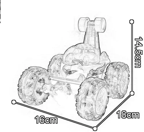 Auto Loco A Control Remoto Stunt Car 1:24 15cm-3