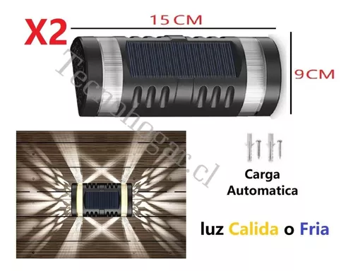 Aplique Grande Resiste Lluvia Solar Exterior Luz Jardin-3