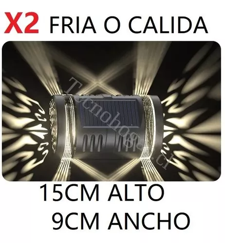 Aplique Grande Resiste Lluvia Solar Exterior Luz Jardin-4