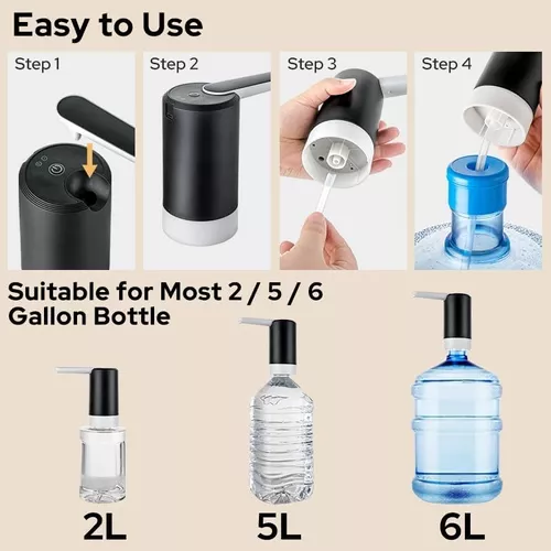 Dispensador Agua Electrónico Recargable Usb Botellon Bomba-3