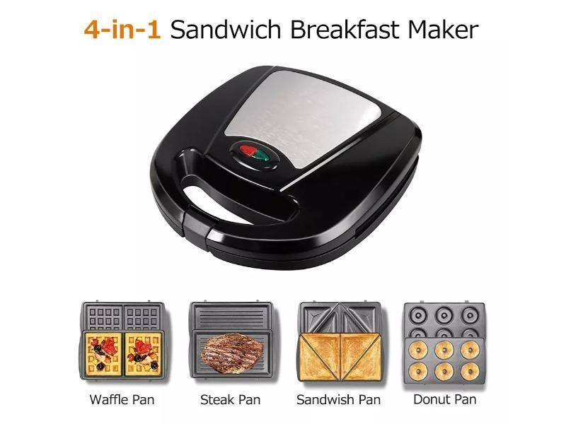 Wafflera Tostador De Pan Sandwich Maquina De Donuts Carnes-3