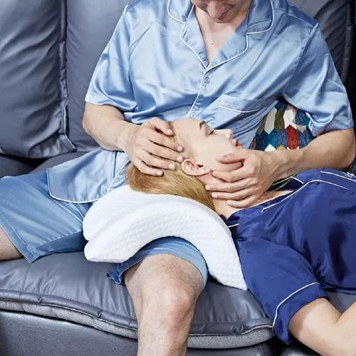 Almohada Ortopédica Cervical Curva Cojín Brazo Libre Presión-5