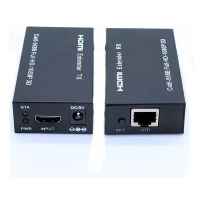 Extensor Video Audio Digital 60mts Hdmi Cable Red Utp Rj45-4