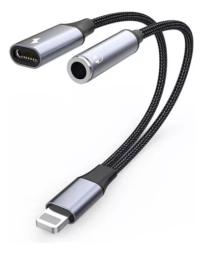 Cable Adaptador De Cable Lighthing, Jack Audífonos Y Carga-0