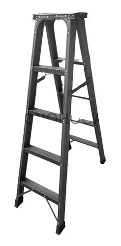 Escalera Plegable Reforzada Metálica 4 Peldaños-0