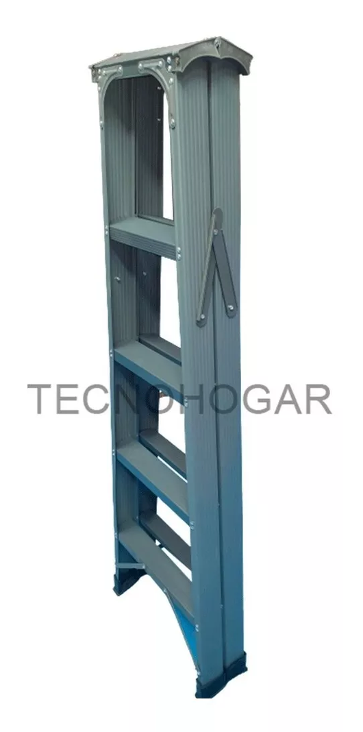 Escalera Plegable Reforzada Metálica 4 Peldaños-2
