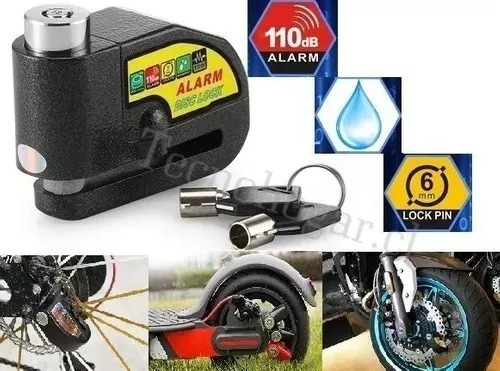 Candado Alarma Moto Bicicleta Scooter Reforzado Antirobo-2