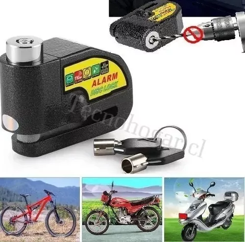 Candado Alarma Moto Bicicleta Scooter Reforzado Antirobo-6