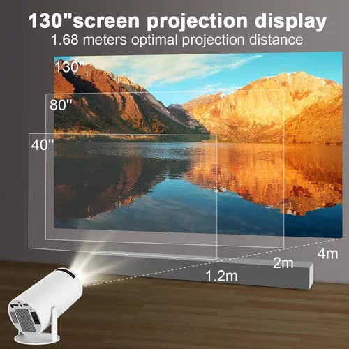 Proyector Ledstar hy300 Portatil HomeCinema 200lm blanco 110V/220V-4