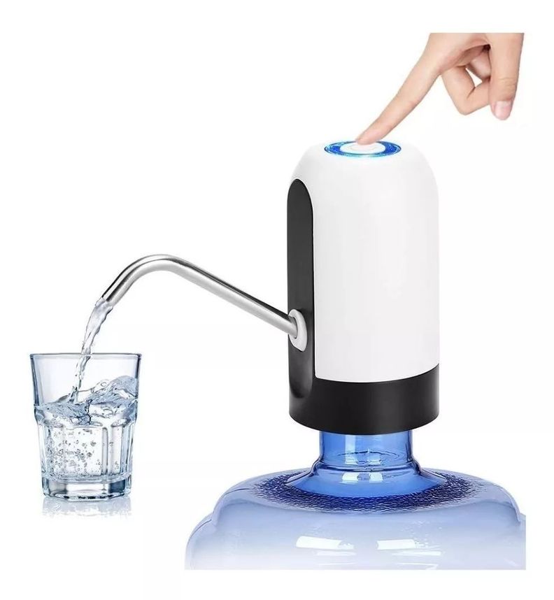 Bomba Dispensador Usb Agua Electrónico Botellon Recarga Color Blanco-0