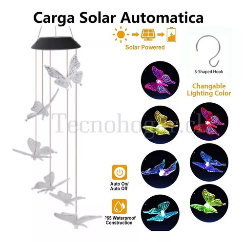 Lampara Terraza Jardín Luz Colgante Led Solar Exterior-1