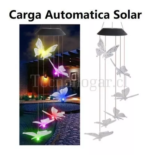 Lampara Terraza Jardín Luz Colgante Led Solar Exterior-2