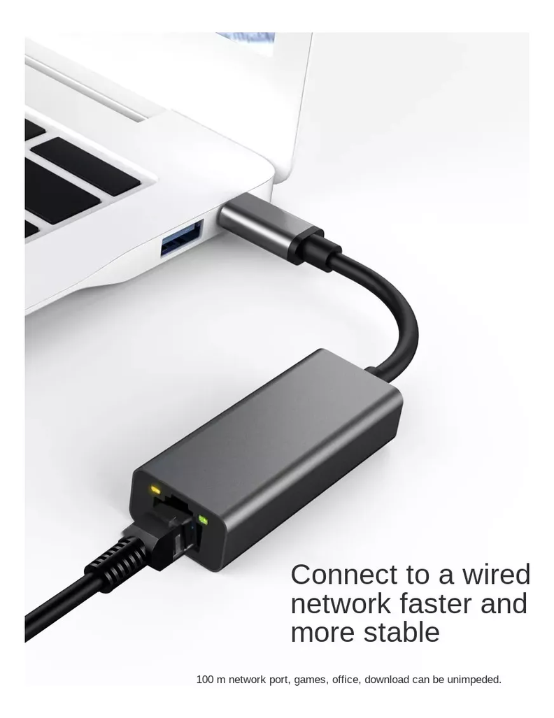 Adaptador Rj45 Para Red Ethernet Lan Usb C 3.1 A 1000mbps-2