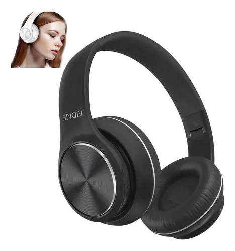 Audífonos Inalambricos Cascos Bt Con Bajo Plegables Portatil Color Negro Luz Negro-4