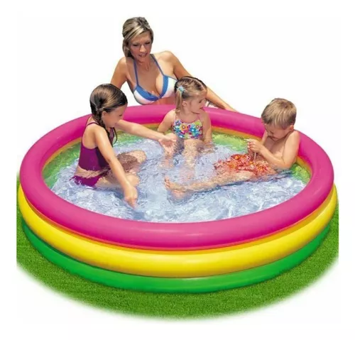 Piscina Resistente Inflable Redonda Portátil Verano Niños-1