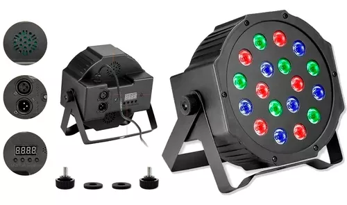 Luz Led Disco Rítmico Multicolor Led Disco Proyector Rbg-3