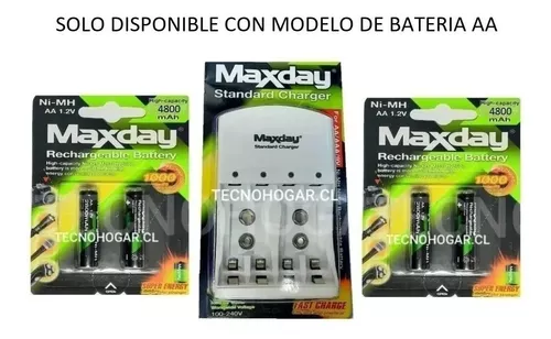 Cargador De Batería Pilas (aa - Aaa - 9v) Con 4 Baterías-1