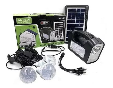 Kit Solar Emergencia Camping Usb Ampolletas 36hrs Envio Grat-2