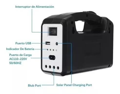 Kit Solar Emergencia Camping Usb Ampolletas 36hrs Envio Grat-3