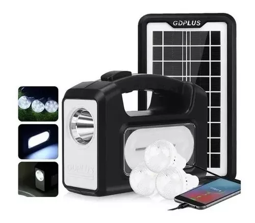Kit Solar Emergencia Camping Usb Ampolletas 36hrs Envio Grat-6