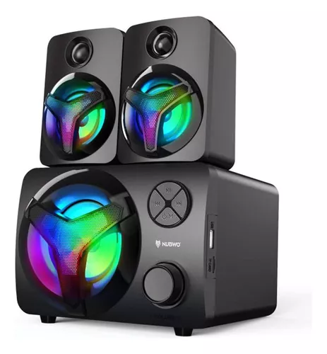 Parlantes 2.1 Aux Pc Con Bajo Portátiles Multimedia Bocinas-0