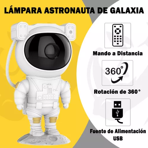 Proyector Lámpara Luz Led Galaxia Astronauta Ho442 Color de la estructura Blanco-3