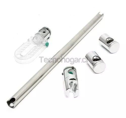 Ducha Flexible Con Barra Y Jabonera Regulable Pernos-2