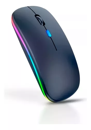 Mouse Inalámbrico 2.4 Plano Luz Rgb Mouse Con Luces Led-3