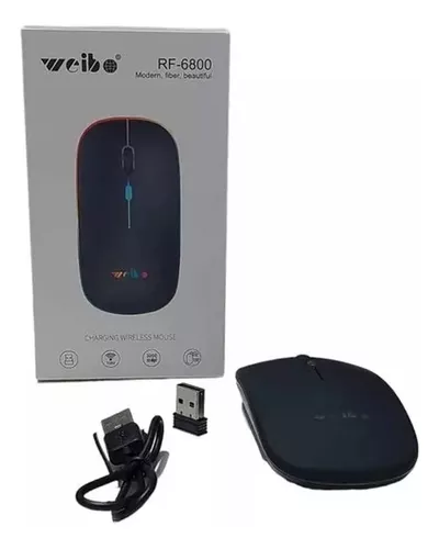 Mouse Inalámbrico 2.4 Plano Luz Rgb Mouse Con Luces Led-4