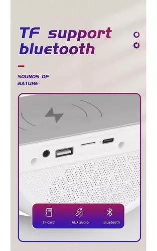 Lámpara De Mesa Inteligente Altavoz Bluetooth Usb Bt-2301 Color Blanco-6