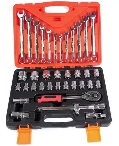 Caja De Herramientas 37 Piezas Set De Dados 1/2-4