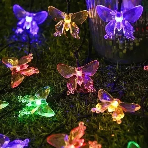 Guirnalda Solar Mariposa Led Boda 5 Mts Exterior E Interior-1
