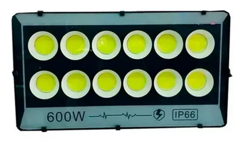Foco Led De Lupa Reflector 600w Exterior Estadio Impermeable Color de la carcasa Negro-0