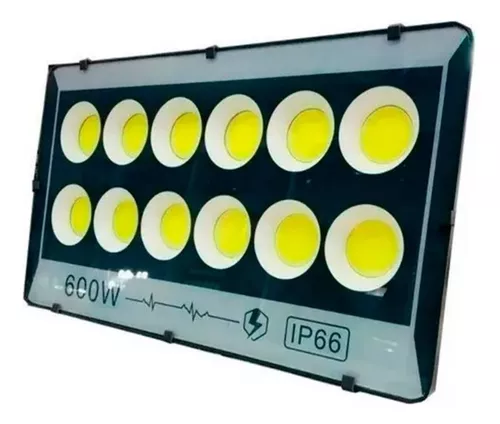 Foco Led De Lupa Reflector 600w Exterior Estadio Impermeable Color de la carcasa Negro-1