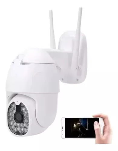 Cámara Ip Con Movimiento Infrarrojo Impermeable Wifi Color Blanco-1