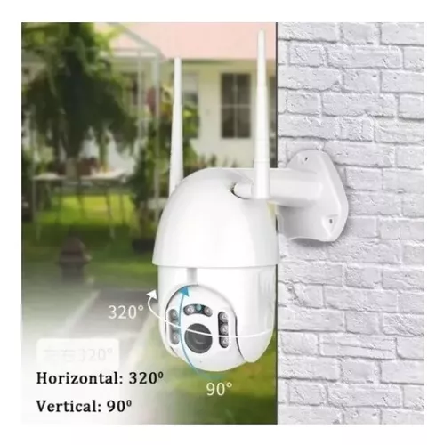 Cámara Ip Con Movimiento Infrarrojo Impermeable Wifi Color Blanco-6