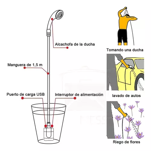 Ducha Portátil Kochmesser Para Camping-3