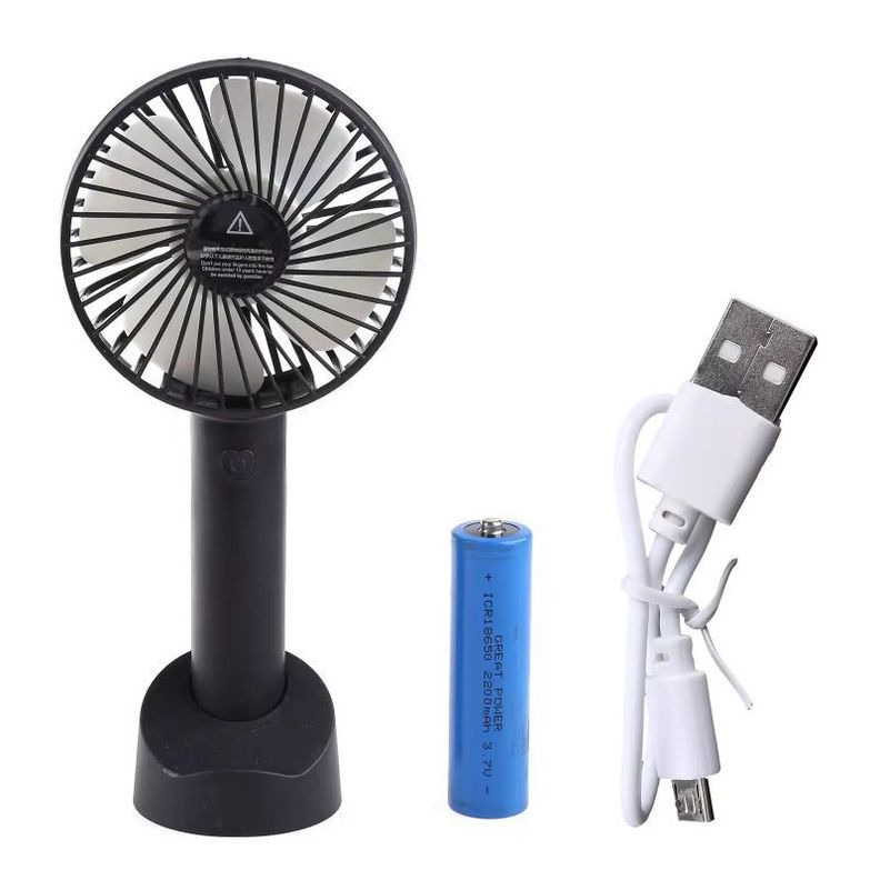 Ventilador Pórtatil Recargable C/ Bateria 1000mah Blanco-0