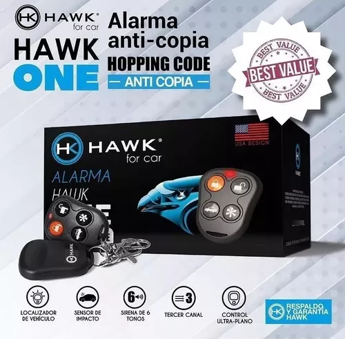 Alarma Auto Hawk Código Variable Alta Calidad-5