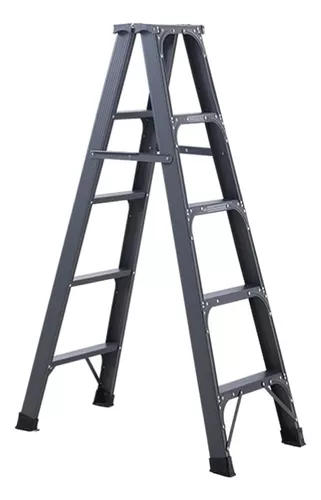 Escalera Plegable Reforzada Metálica 5 Peldaños-4