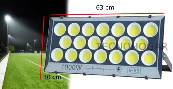 Foco Led De Lupa Reflector 1000 exterior Estadio Impermeable-1