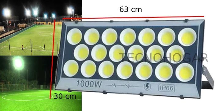 Foco Led De Lupa Reflector 1000 exterior Estadio Impermeable-2