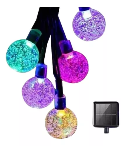 Luces Led Bolitas Guirnalda Multicolor Rgb Y Cálida Solar-0