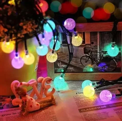Luces Led Bolitas Guirnalda Multicolor Rgb Y Cálida Solar-1