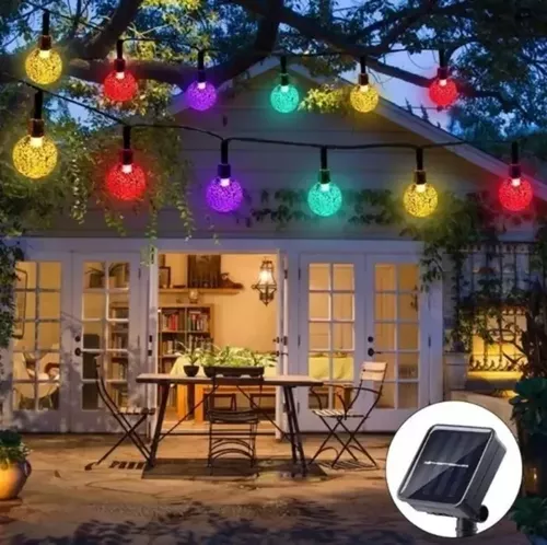 Luces Led Bolitas Guirnalda Multicolor Rgb Y Cálida Solar-4