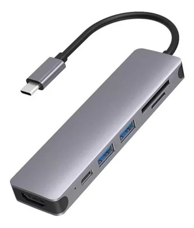 Hub Adaptador Tipo C Compatible Con Apple, Windows, Android-2
