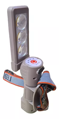Linterna Minera Recargable 3 Luces Resistente A La Lluvia-4